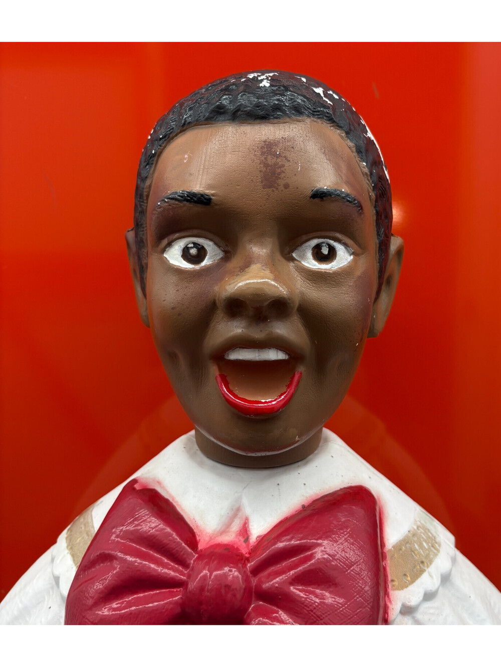 Poloron Christmas Blow Mold African American Black Choir Caroler 48in Afro Rare - Picture 4 of 16